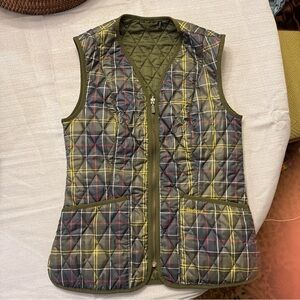 Barbour Women's Betty Plaid Quilted Vest US 6